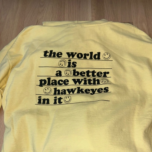 Yellow University of Iowa Hawkeyes Sweatshirt - Picture 2 of 2